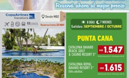 Punta Cana con Catalonia desde Mendoza! Salidas con COPA 